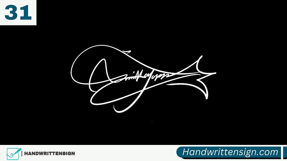 A Letter Signature Style — Full Name Portfolio Example 31
