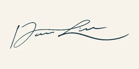Handwritten D signature design with a smooth wave-like underline