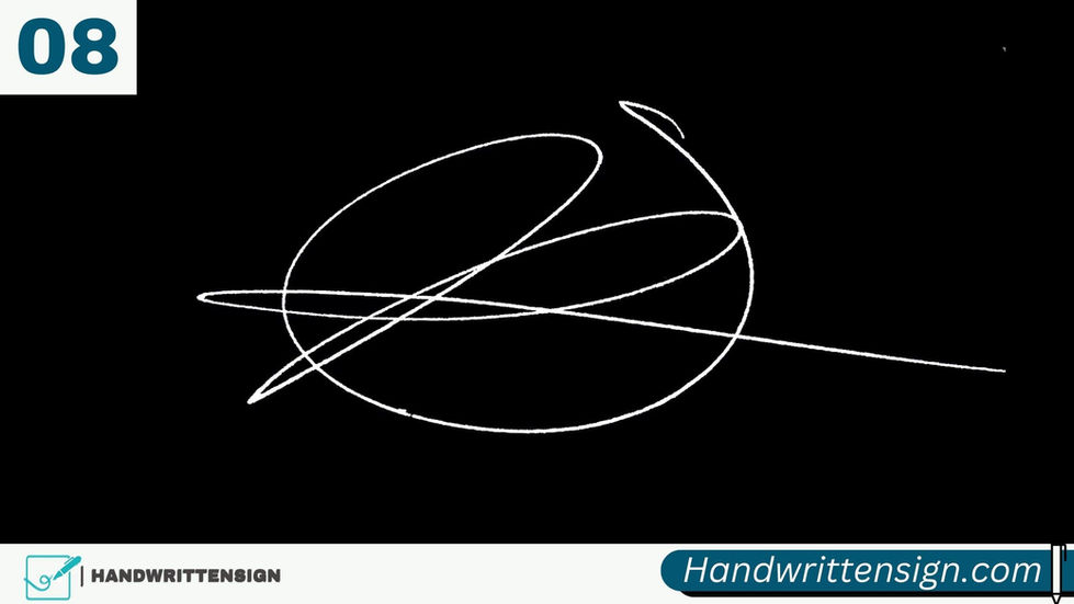 Letter R Signature Style 8