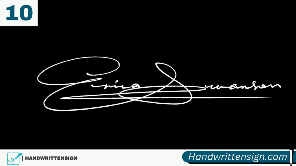 Letter E Signature Style 10