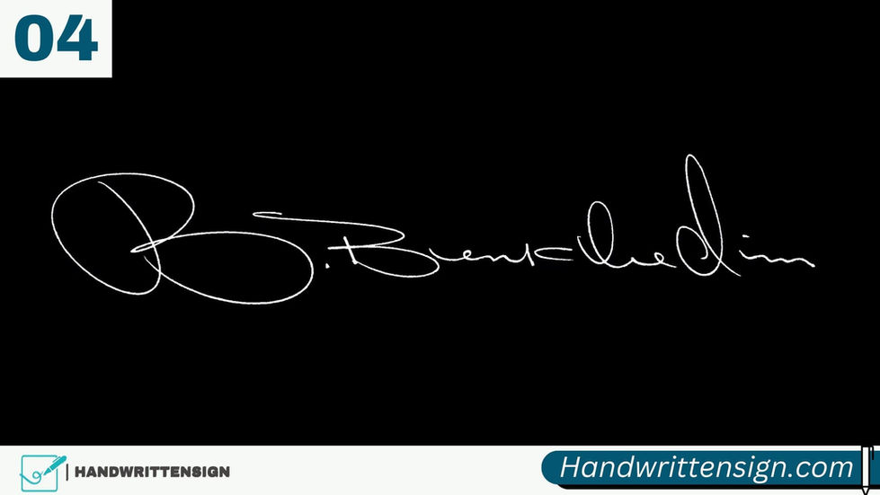 Letter B Signature Style 4