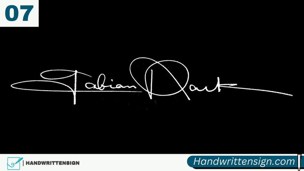 Letter F Signature Style 7