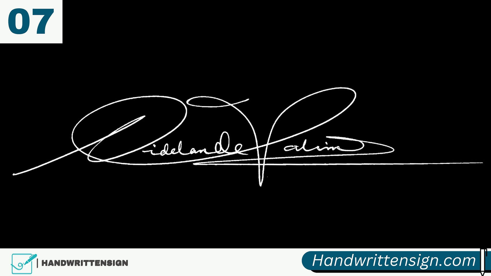 Letter V Signature Style 7