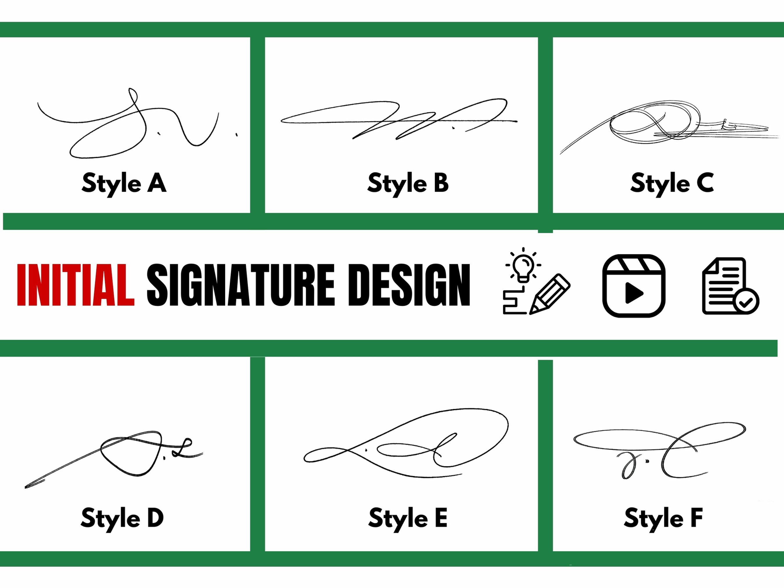 Initial Signature Design For Your Name | Quick To Write | With Video