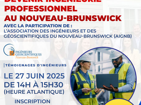Devenir Ingénieur.e au Nouveau-Brunswick !