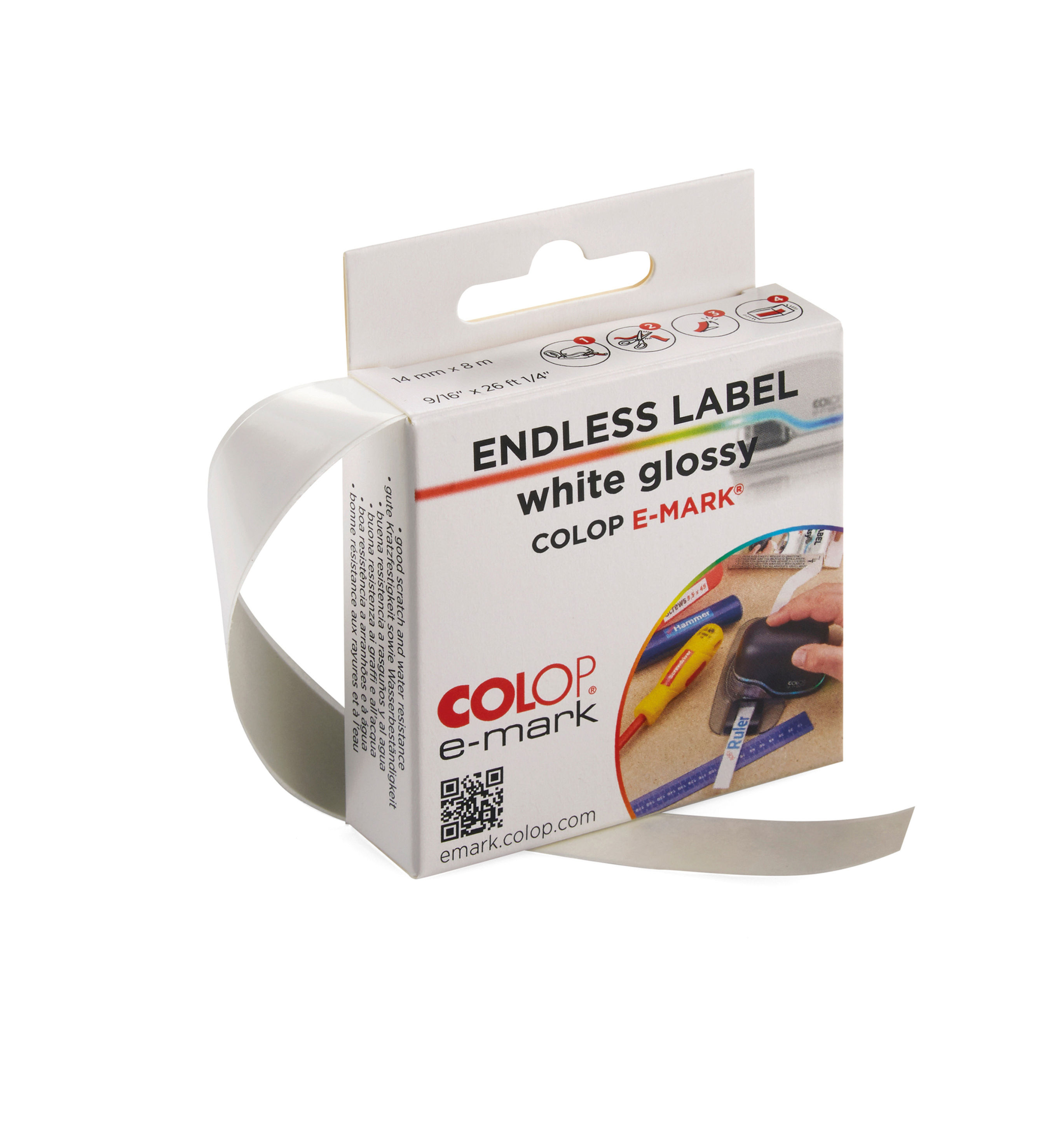 Rouleau étiquette Glossy (blanc)