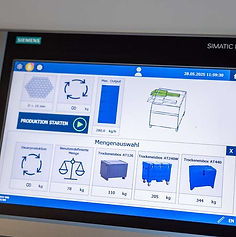 panel zarządzania produkcją suchego lodu