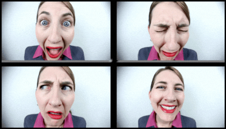 femme avec plusieurs émotions
