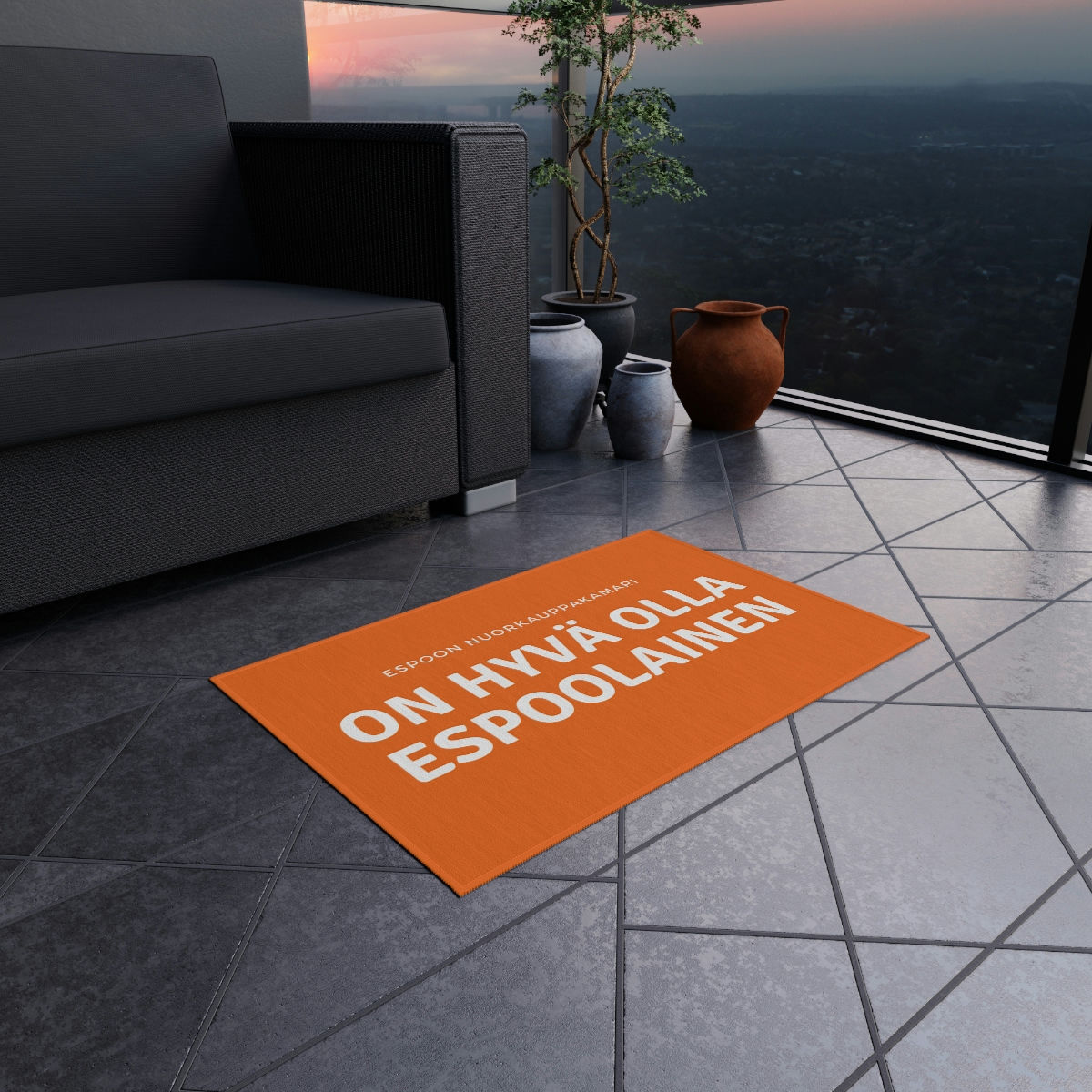 On Hyvä olla Espoolainen - Ovimatto - Outdoor Rug