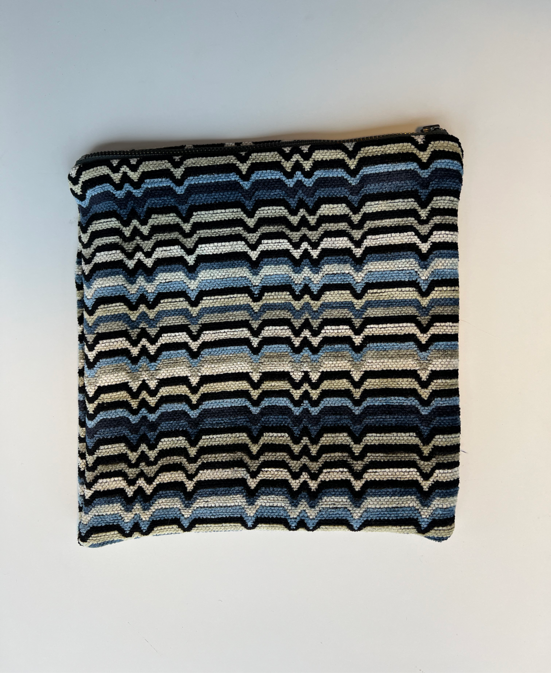 Blue Stripe Makeup Bag