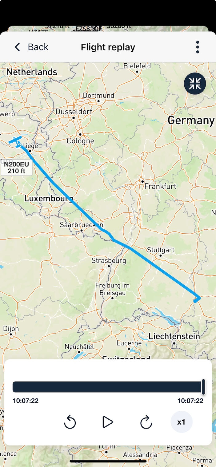 Flight logs as recorded by SafeSky. No internet interruptions