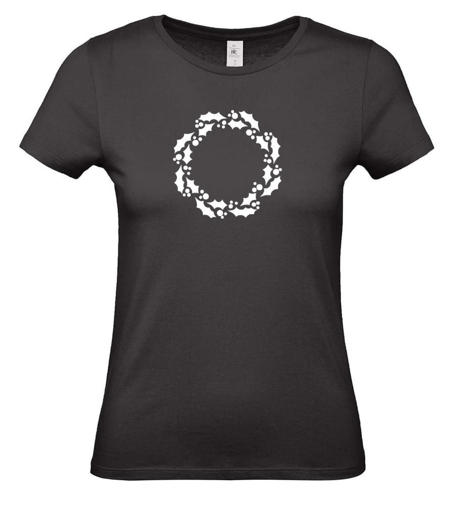 Christmas wreath (one colour) - T-shirt
