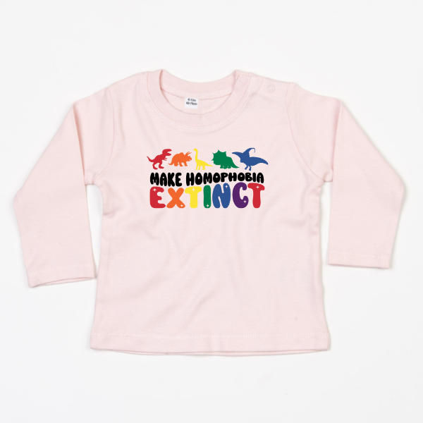 Make homophobia extinct - Baby T-shirt (long-sleeved)