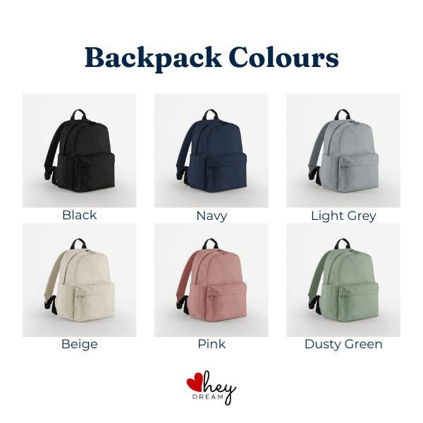 Thumbnail: Name/Own Text - Backpack Size S (Reflective Print)