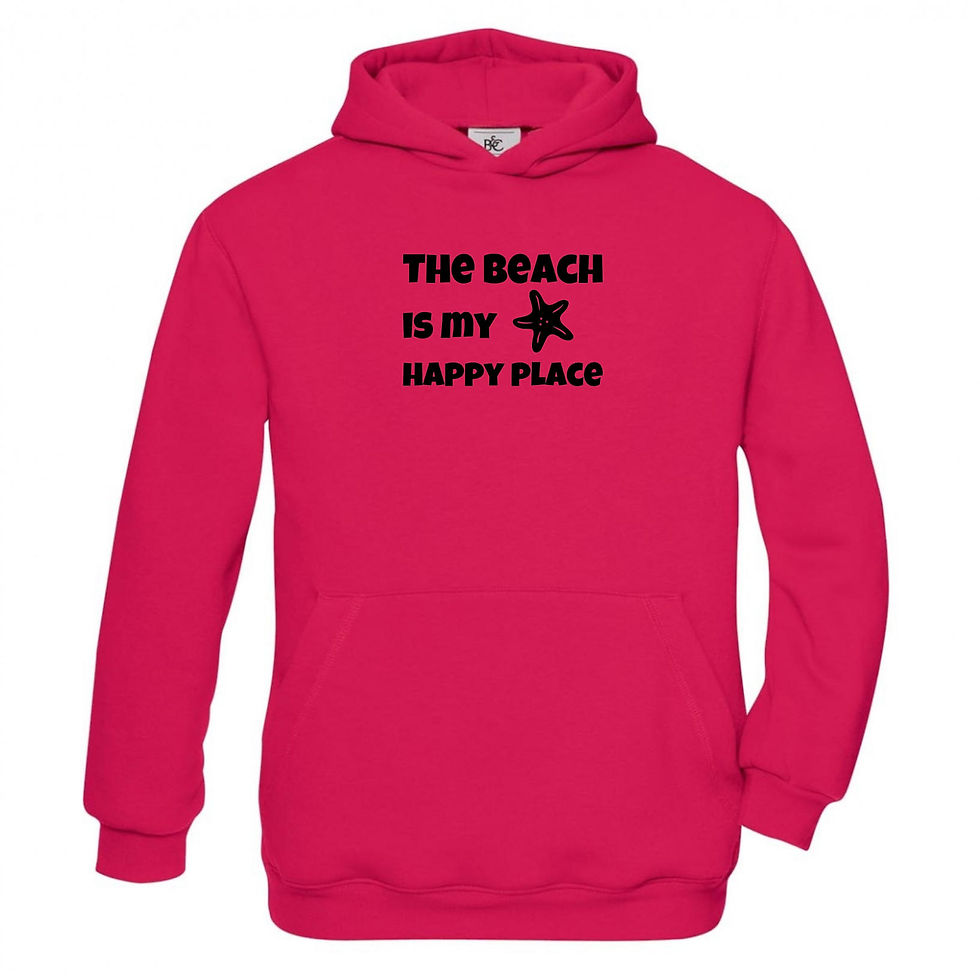 The beach is my happy place - Kids' Hoodie