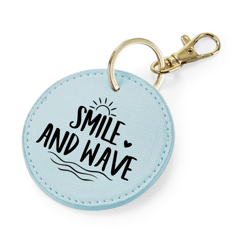 Smile and Wave - Round Keychain