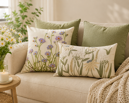 Home and Haven floral cushion covers