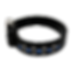 Spots and Jewels Leather Dog Collar With Dee Ring(Black)