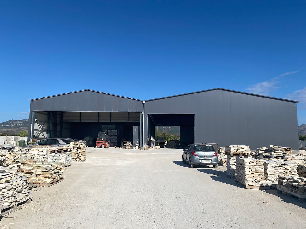 Industrial steel frame building