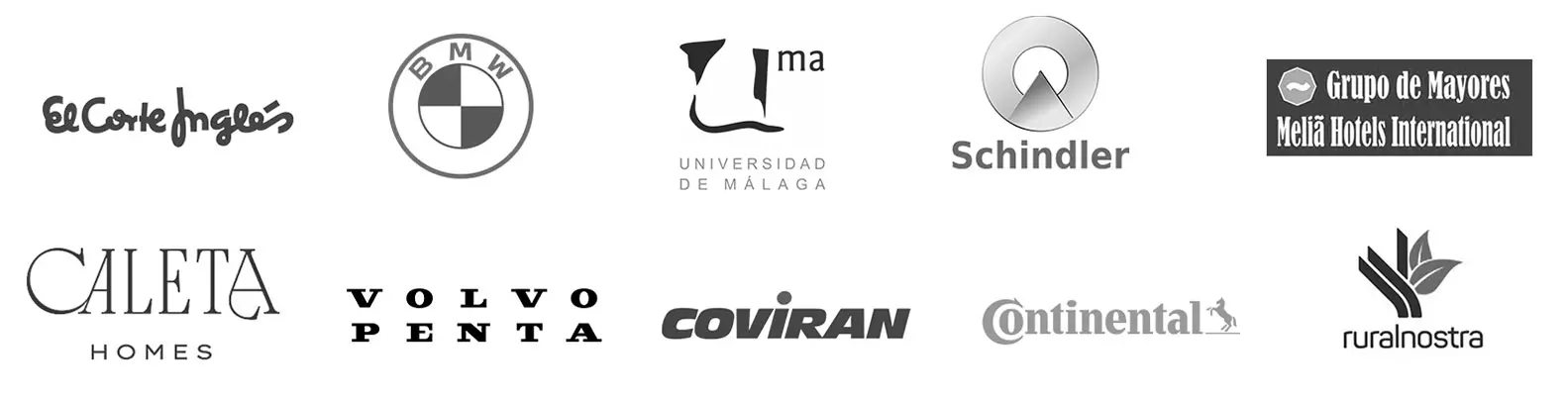Logotipos de algunas de las empresas que han reservado su visita guiada a Málaga con MálagaTurismo.es