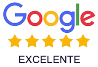 Logo de Google calificando de excelente con 5 estrellas las vistas guiadas en Málaga de MálagaTurismo.es