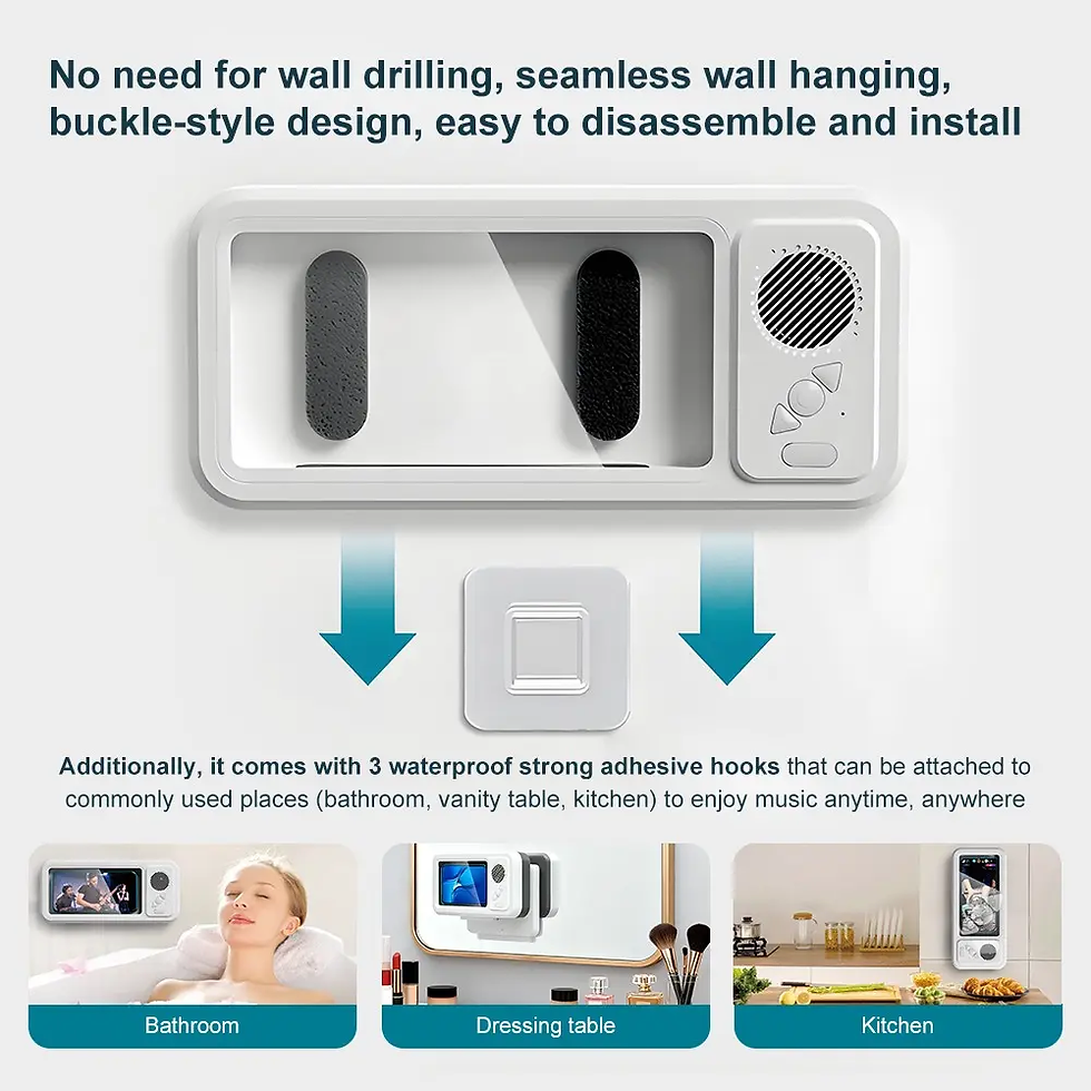 Miniatura: Mobile Phone Waterproof Box, Bluetooth Speaker, Bathroom Waterproof 360 ° Rotati