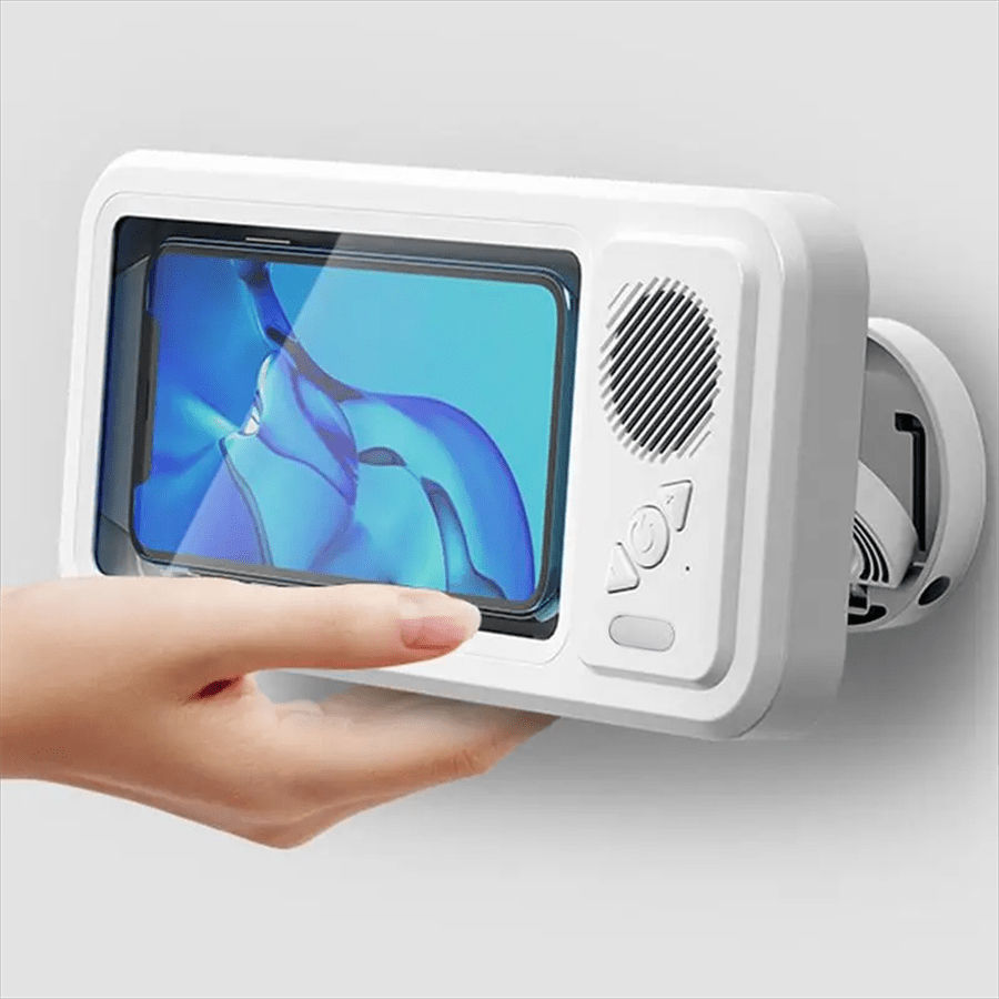 Miniatura: Shower Phone Holder with Bluetooth Speaker IPX4 Waterproof Anti-Fog Touch Screen