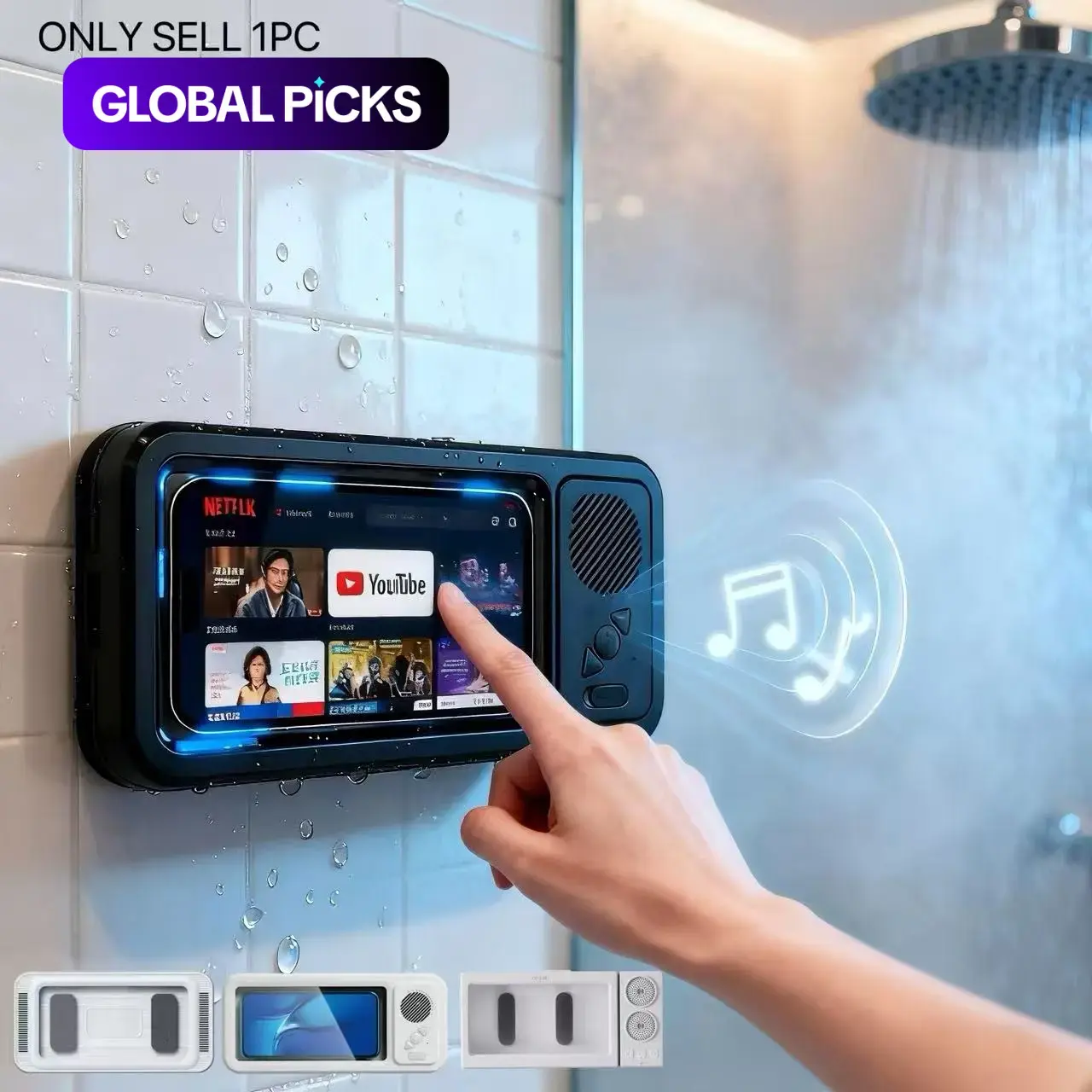 Mobile Phone Waterproof Box, Bluetooth Speaker, Bathroom Waterproof 360 ° Rotati