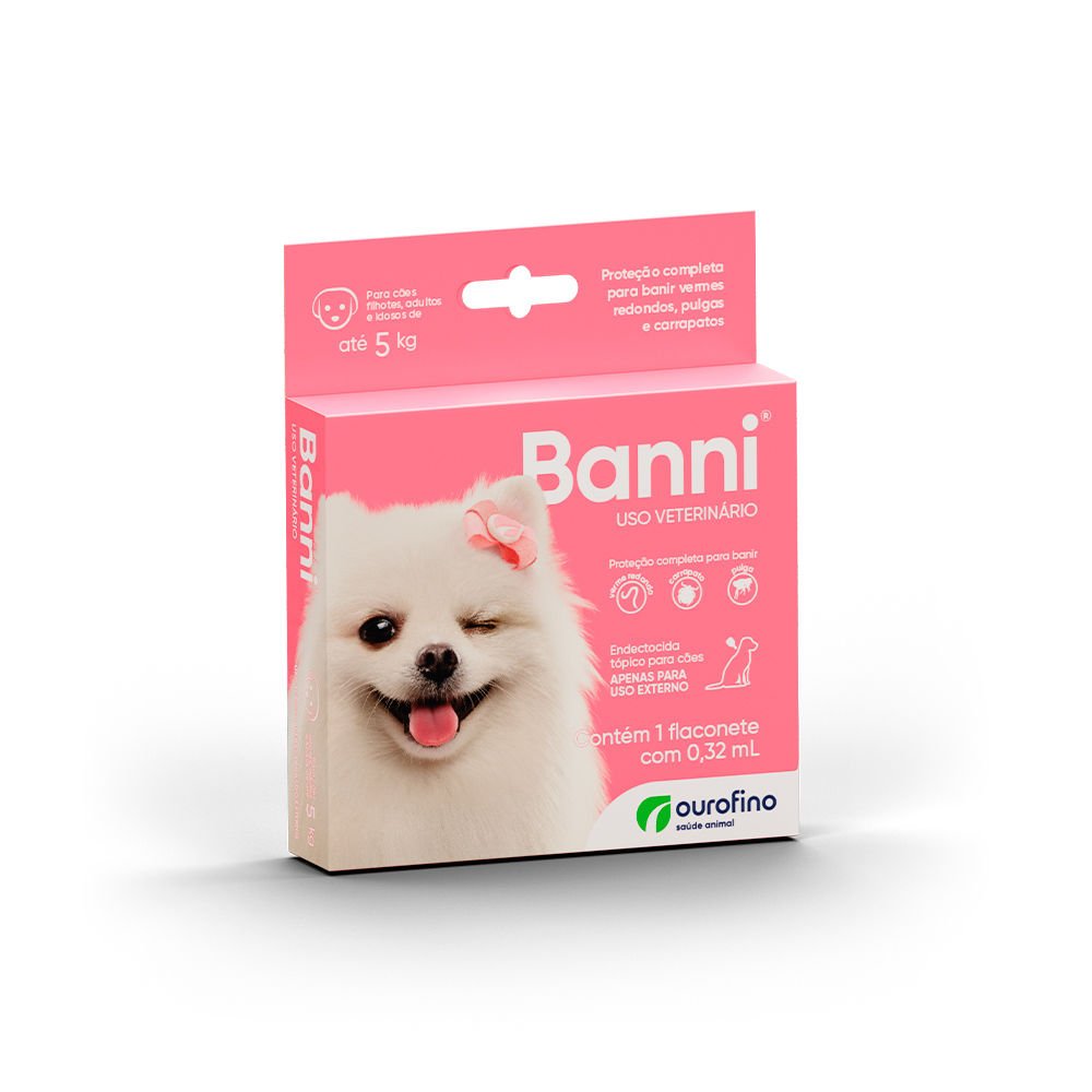Antipulgas Ourofino Banni para Cães de até 5 kg