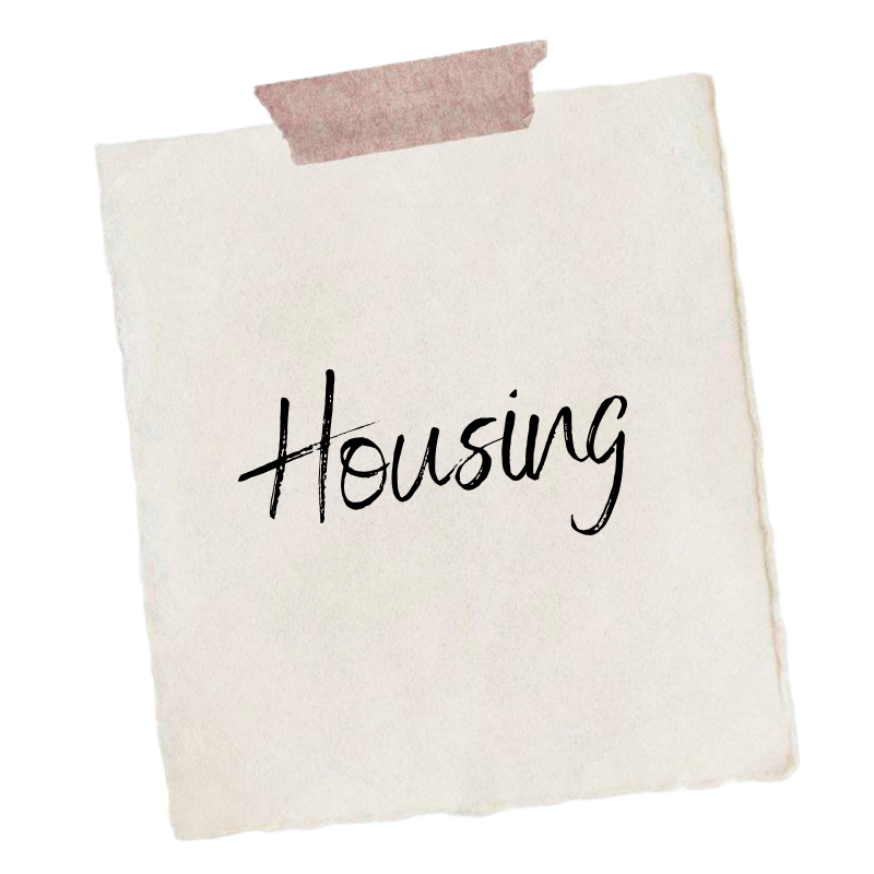 Sticky note: Housing