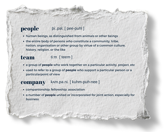 Dictionary Look Ups for the word contains People