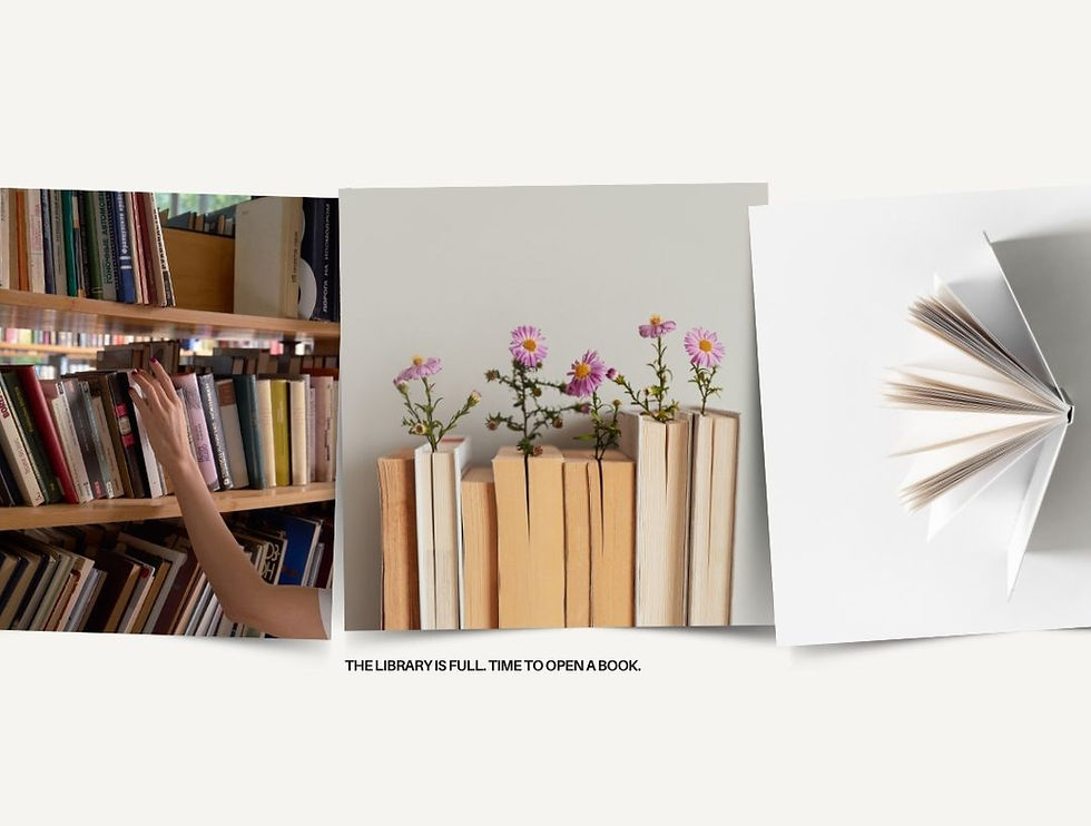 The library is full. Time to open a book.