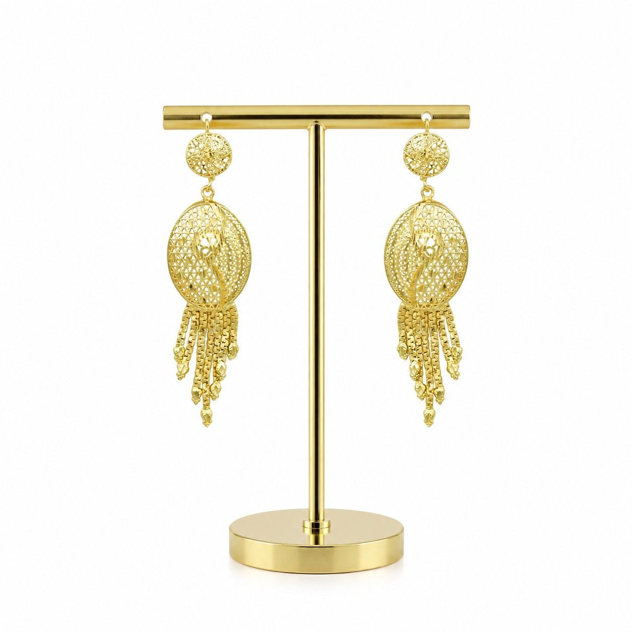 Gold Plated Earrings | 14K18K24K Gold Forming Dangle Earrings Fashion Jewellery