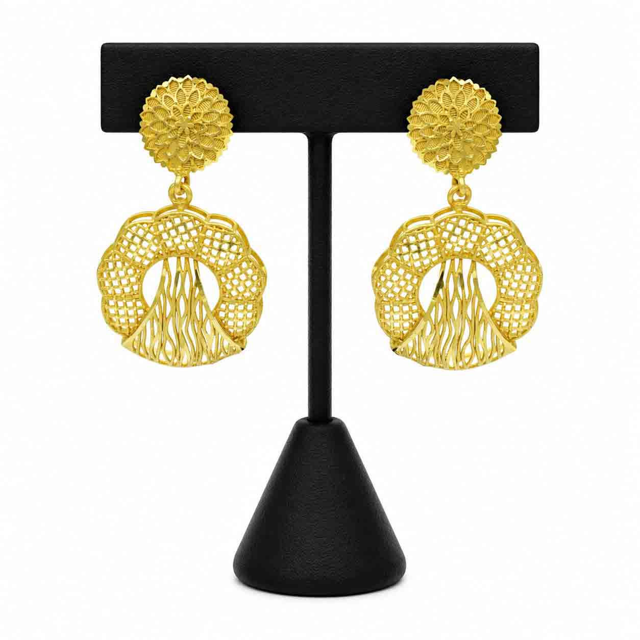 Gold Plated Earrings Set | 14K18K24K Micron Gold African Turkish Design Earrings