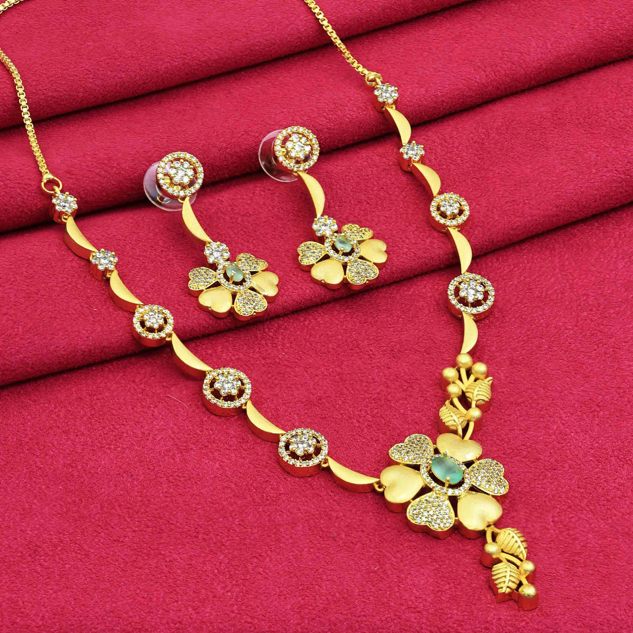 Forming Ad Necklace| 14K 18K 24K Micro Gold Traditional Design AD Matte Necklace