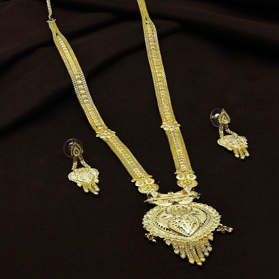 थंबनेल: Long Forming Necklace | Wholesale 14K 18K 24K Micro Gold Plated Long Jewelry Set