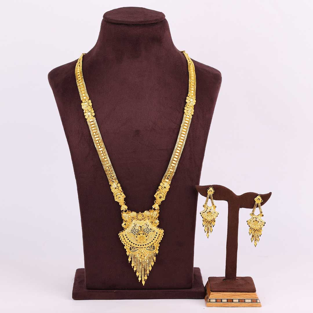 Long Forming Necklace | Traditional Jewelry| Fashion Jewelry| Brass Gold Jewelry