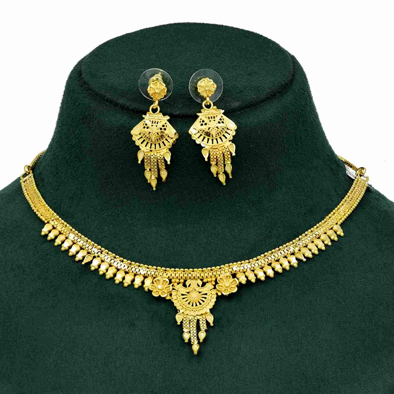 Forming Necklace | 14K 18K 24K Micron Gold Traditional Dubai Style Jewellery Set