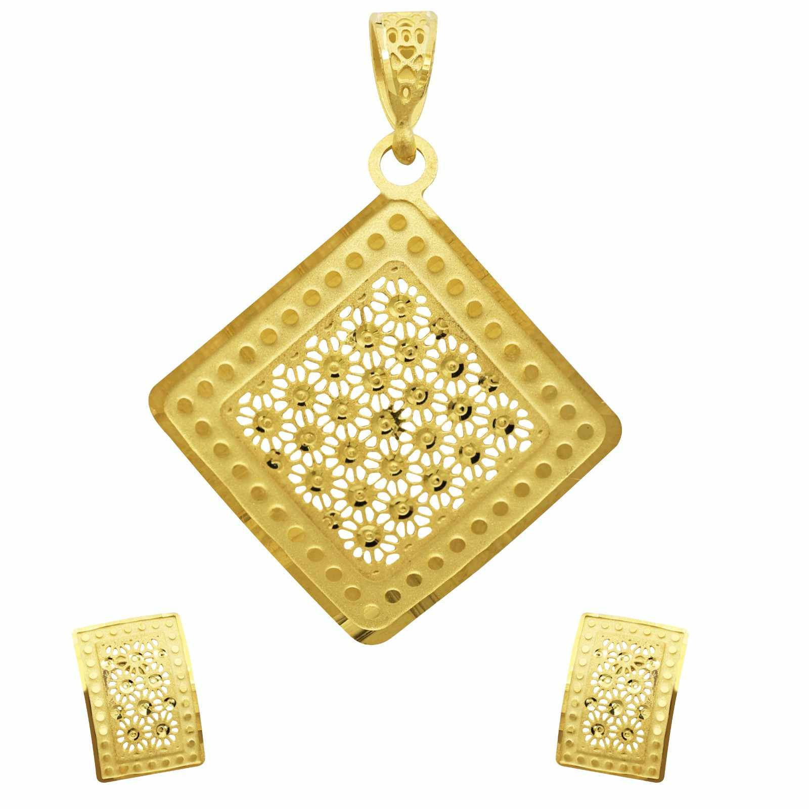 Forming Pendent Set | 14K18K24K Gold Plated Dubai Fashion Pendant Jewellery Set