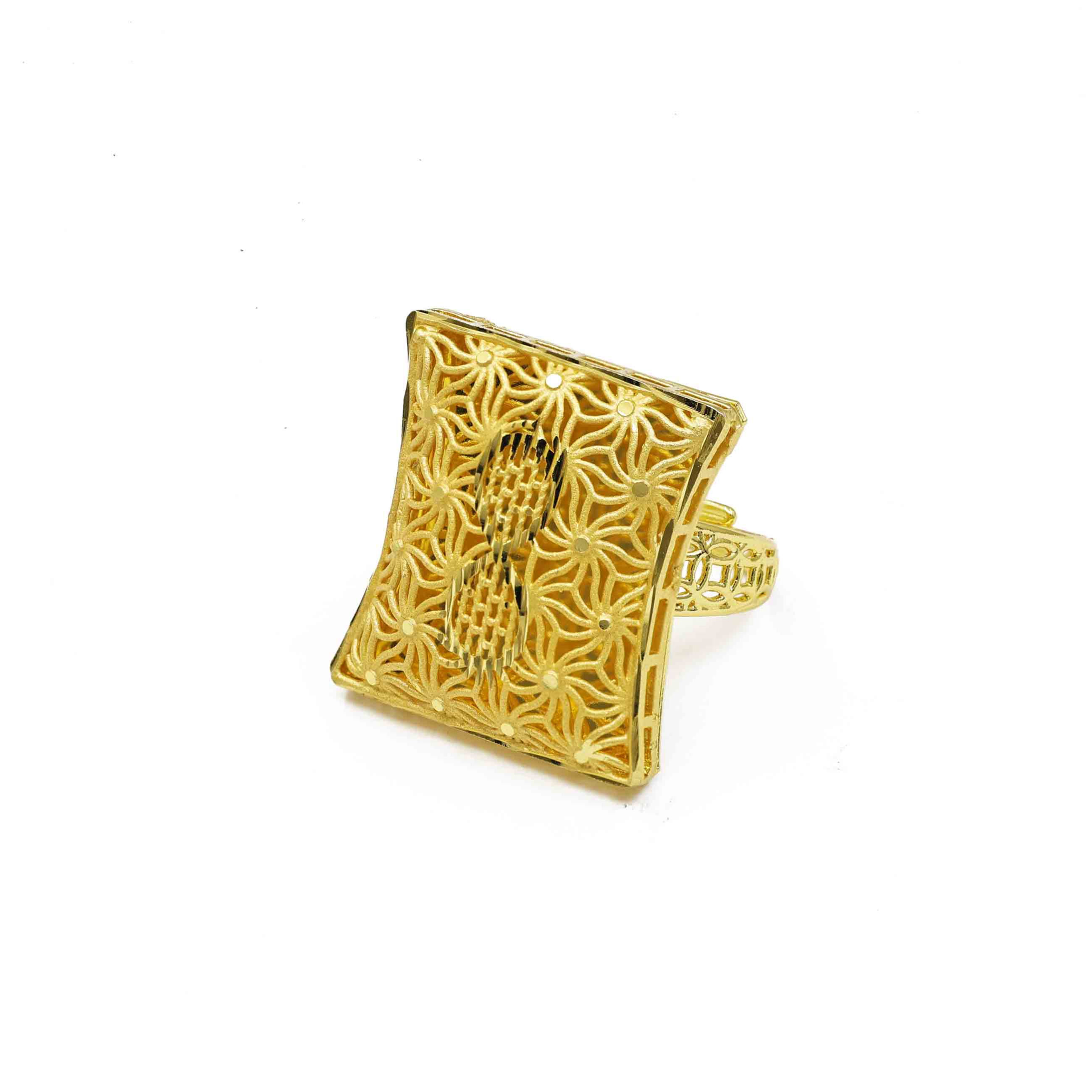 Forming Finger Ring| 14K18K24K Micron Gold Plated Dubai Style Bridal Finger Ring