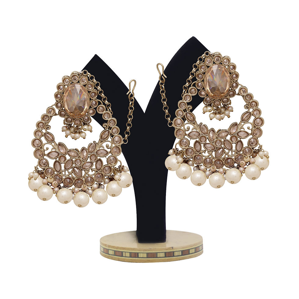Miniature : Reverse AD Maangtikka Set |earrings with maang tikka |Bridal AD Maangtikka Earri