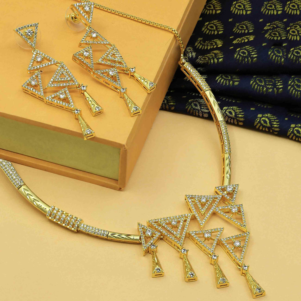 Forming Ad Necklace| Wholesale Fashion 14K 18K 24K Micro Gold AD Stone Jewellery