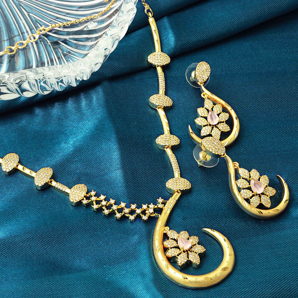 Thumbnail: Forming Ad Necklace | Wholesale 14K 18K 24K Micro Gold AD Floral Design Necklace