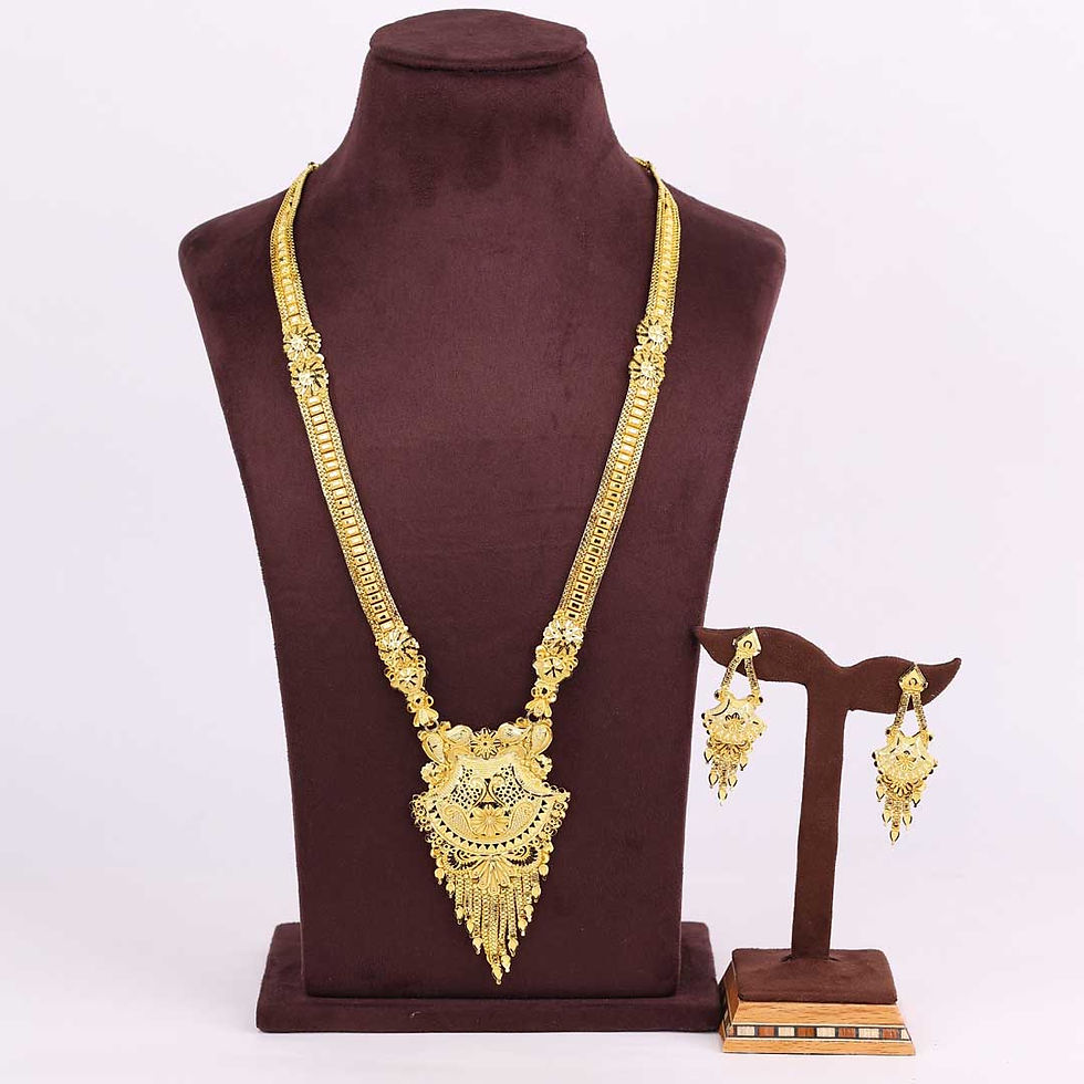 Long Forming Necklace | Long Indian Jewelry Set | Vintage Gold Plated Jewelry