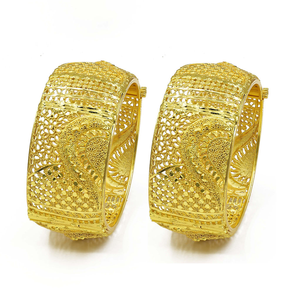 Thumbnail: Forming Bangles | 14K18K24K Dye Gold Openable Dubai Style Arabic Bridal Bangles