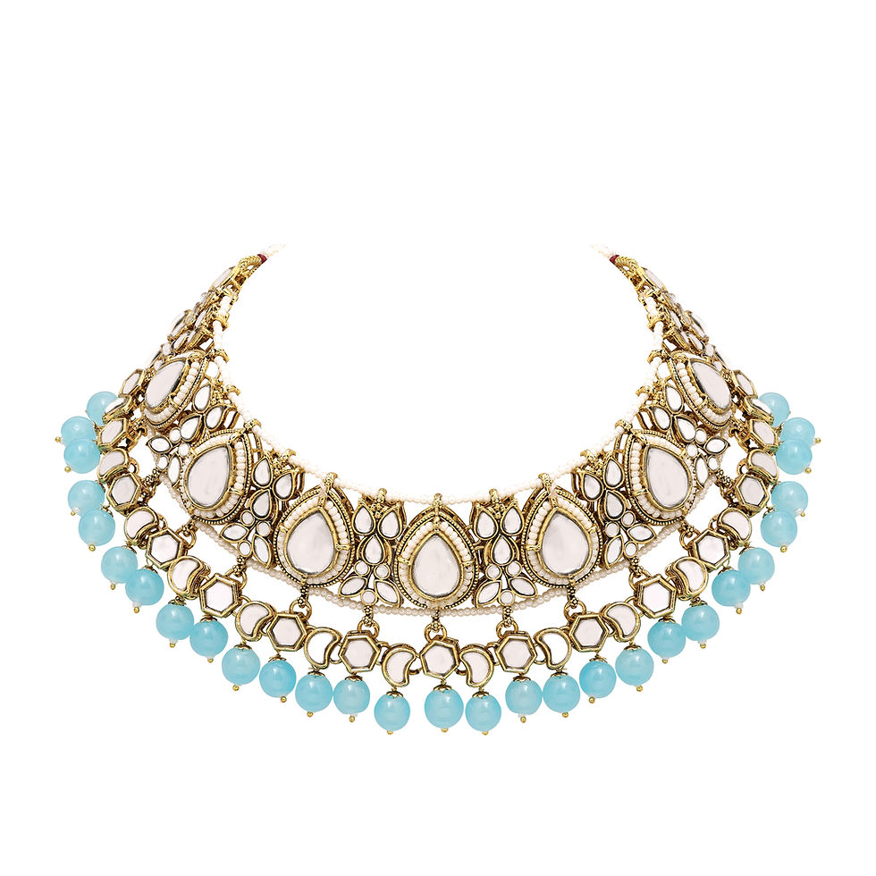 थंबनेल: Kundan Necklace| Traditional jewelry set| Choker Necklace set |Wedding Necklace