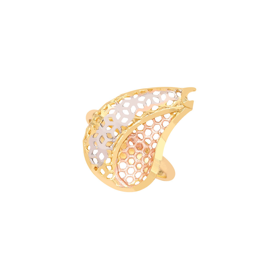 थंबनेल: 3 Tone Gold Plated Necklace | Modern & Trendy Jewelry | Party Wear| Gift for her