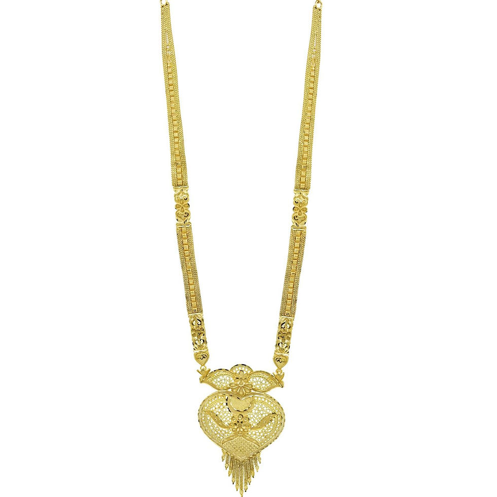 Thumbnail: Long Forming Necklace | 14K18K24K Micron Gold Plated Traditional Long Jewellery