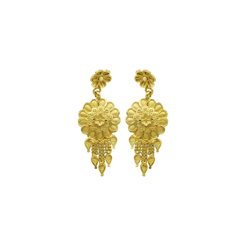 Miniature : Forming Necklace | 14K18K24K Micron Gold Floral Design Traditional Jewellery Set