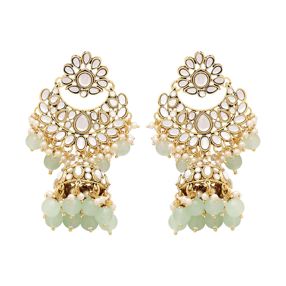 Thumbnail: Kundan Necklace | Wedding jewellery |Pearl Kundan jewellery set |Choker Necklace